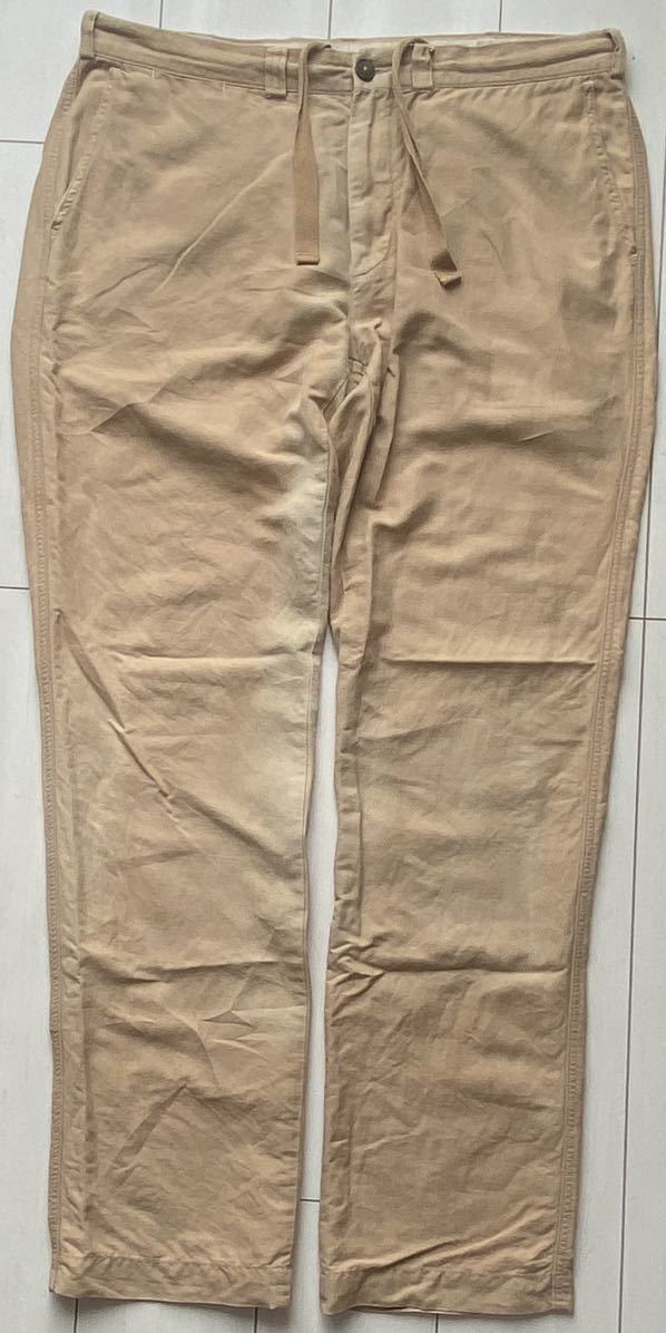 送料無料 00s vintage ビンテージ POLO ラルフローレン 麻 ヘンプ hemp リネン イージー パンツ チノパン SUFFIELD FIT PANTS RRL XL W36_画像2