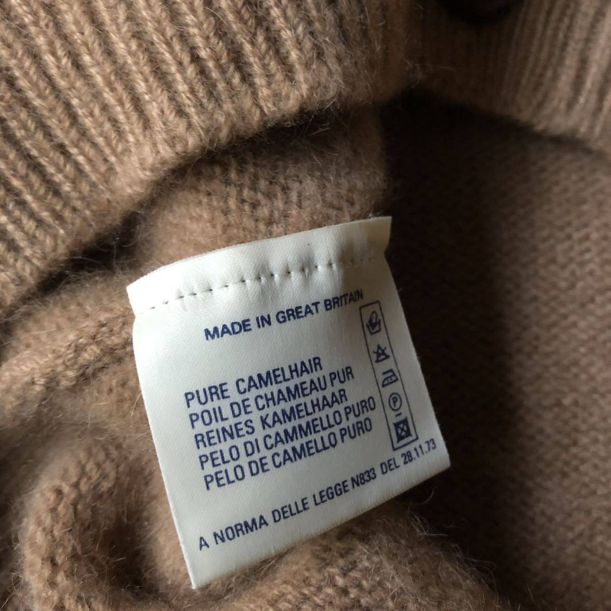 Alan Paine Camel Hair Knit Cardigan made in Great Britain アランペイン キャメルヘア ニットカーディガン イギリス製 英国製_画像8