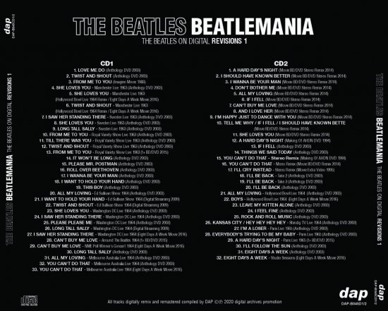 THE BEATLES/ BEATLEMANIA : THE BEATLES ON DIGITAL REVISIONS 1 (2CD)_画像2