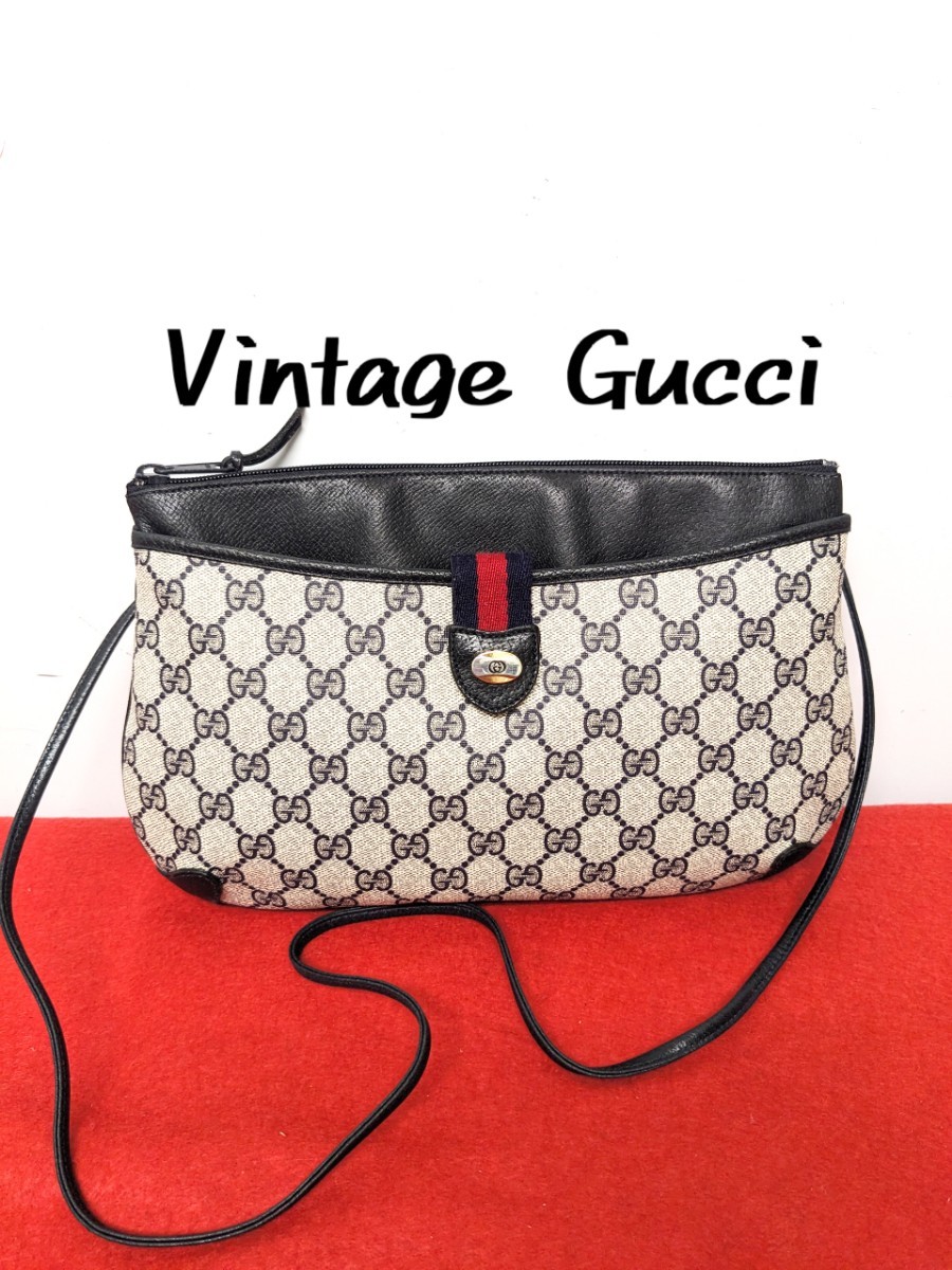 超美品 希少！Gucci 2wayショルダーバッグ シェリーラインクラッチバッグ