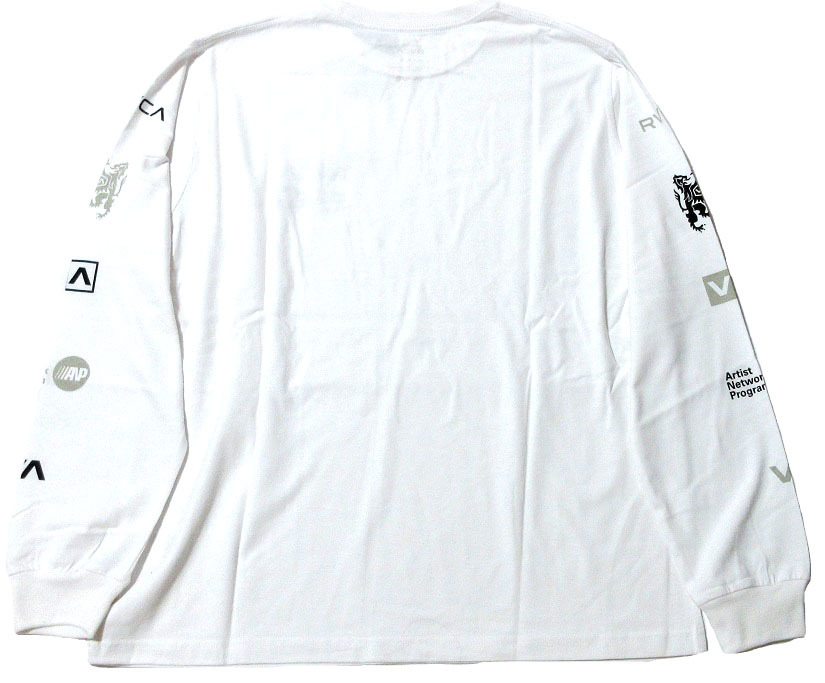 RVCA (ルーカ) BRANDED SLUB LS ロングスリーブＴシャツ Lサイズ ホワイト 白 長袖