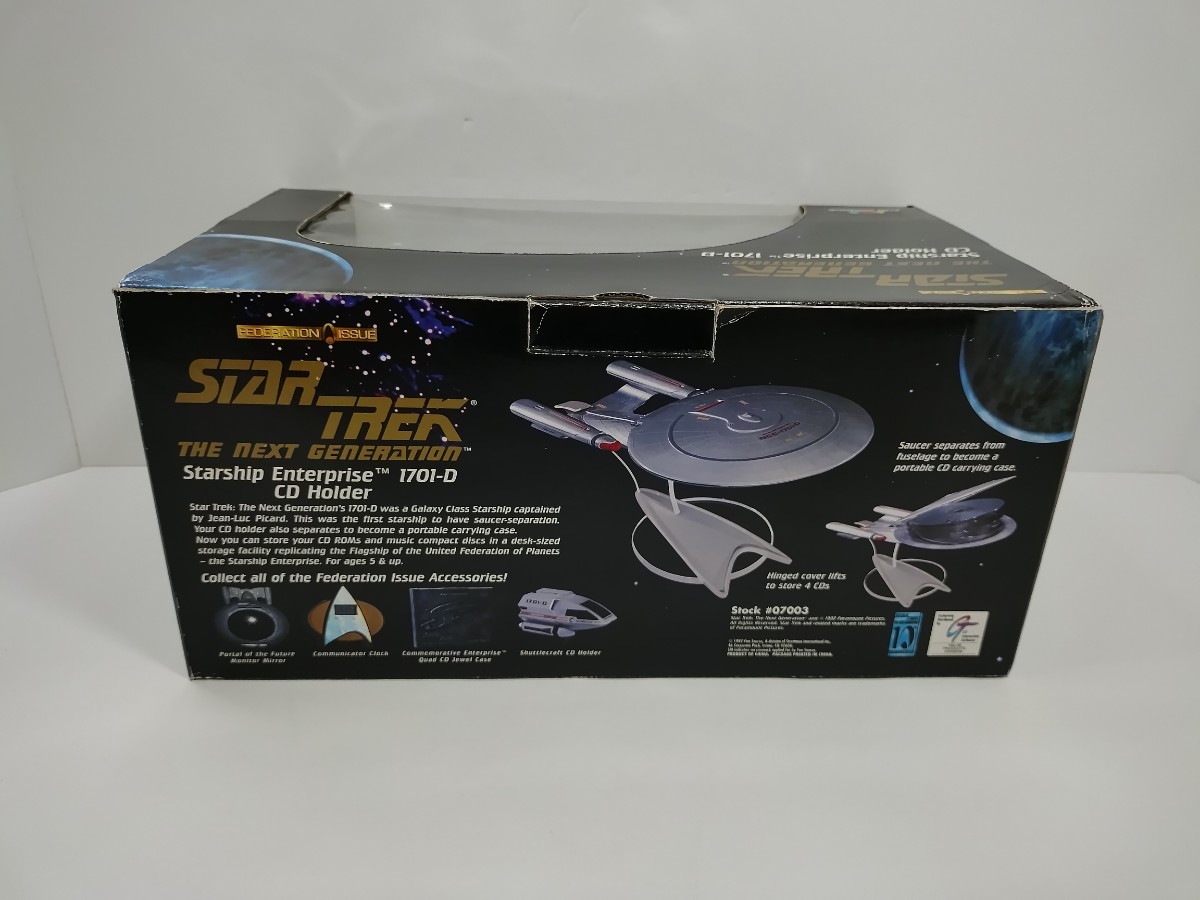 【送料無料】当時物 スタートレック Star Trek エンタープライズ NCC-1701-D CDホルダー フィギュア 未使用 レア 希少の画像2