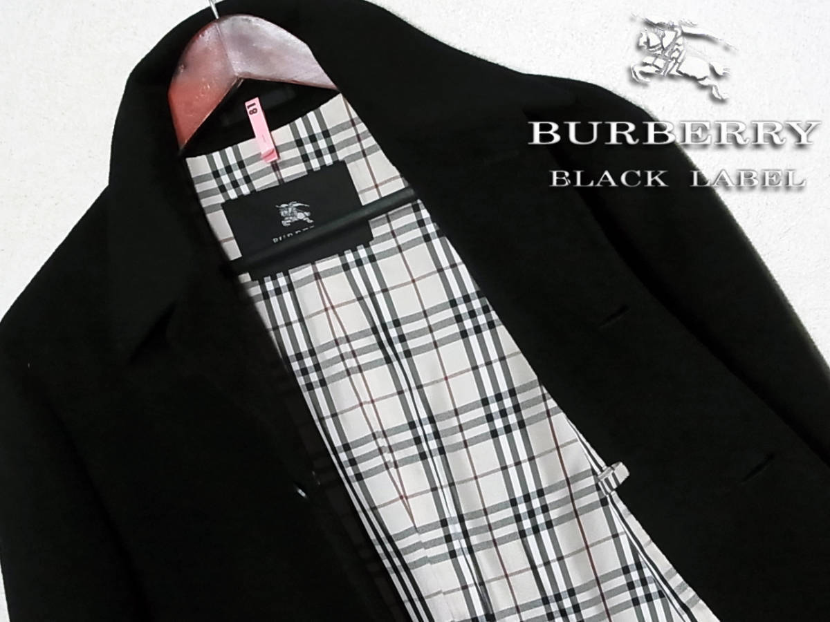 極美品！Luxury Collection！至宝のアンゴラ100％　チェスターコート　Mサイズ　日本製▼バーバリーブラックレーベル BURBERRY  BLACK LABEL