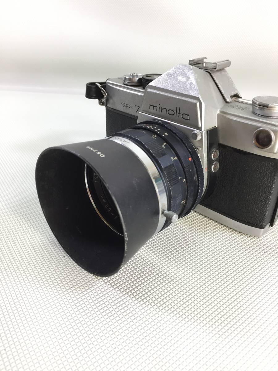 S2517○minolta ミノルタ SR-7 フィルムカメラ 一眼レフカメラ レンズ/AUTO ROKKOR-PF 1:1.4 f=58mm シャッターOK_画像10