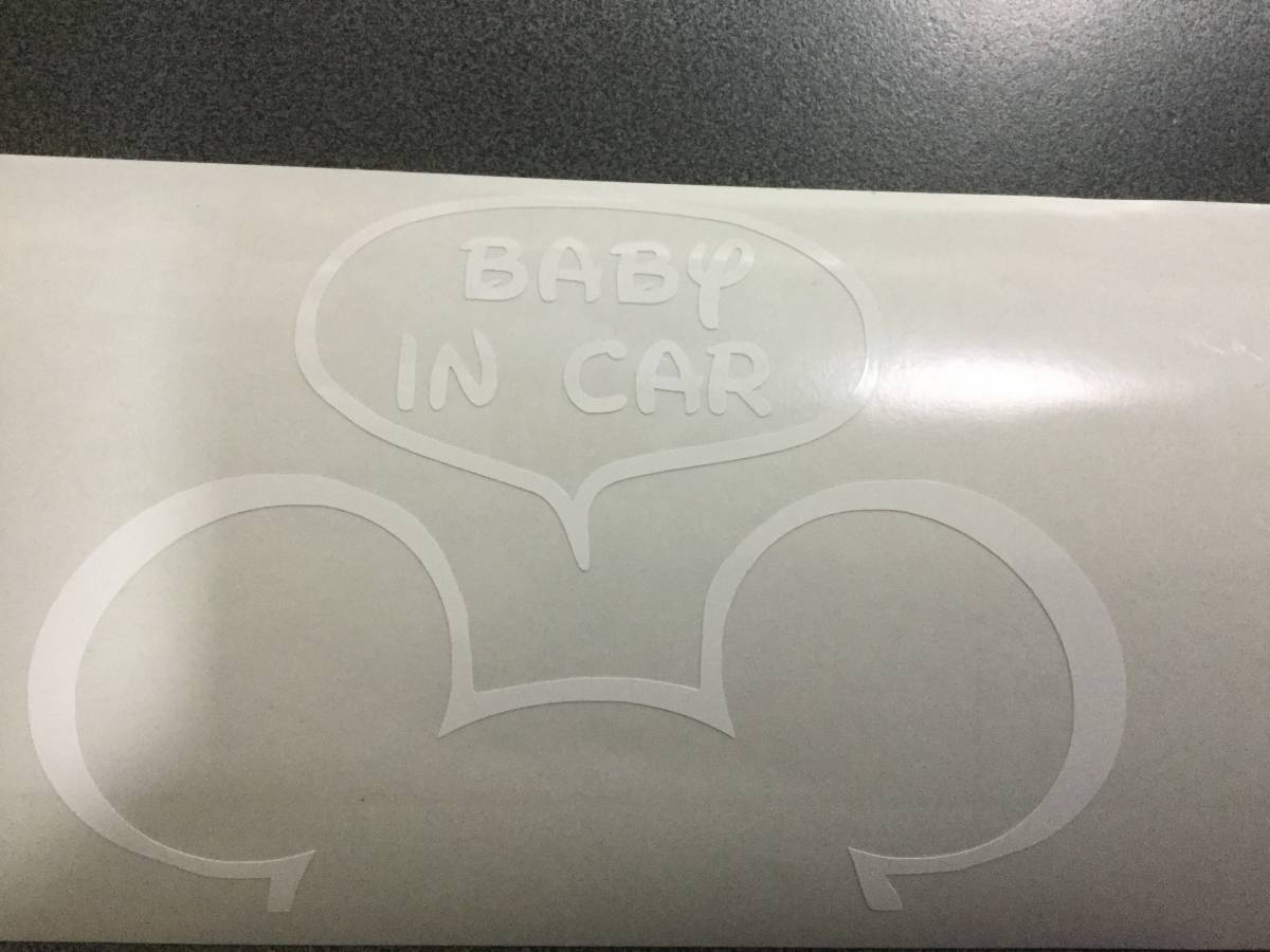 BABY IN CAR Mickey разрезные наклейки Ver4-① слова версия baby in машина младенец .... - безопасность движение .