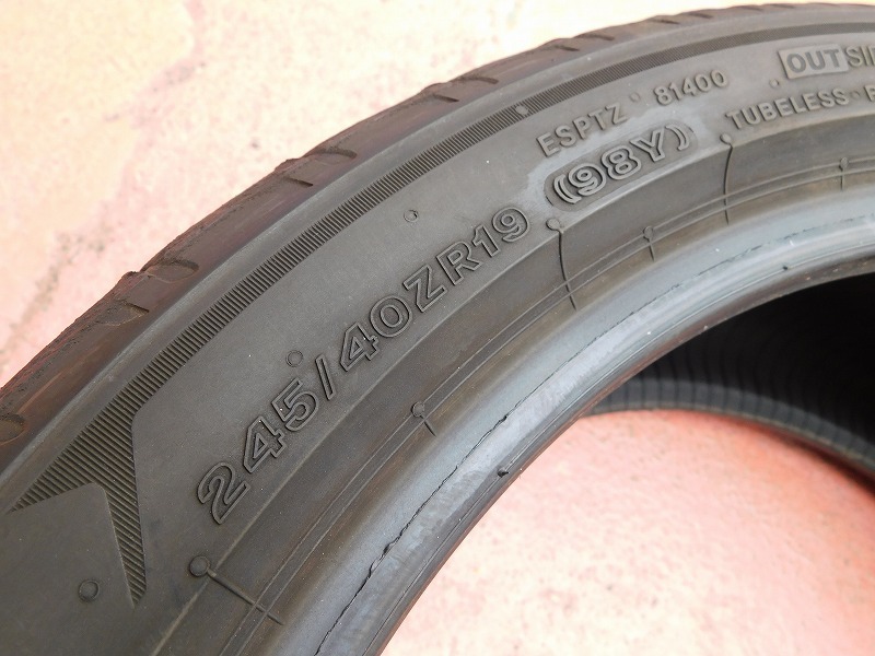 売切 245/40ZR19 2本 ① POTENZA SPORT バリ溝 245/40R19_画像7