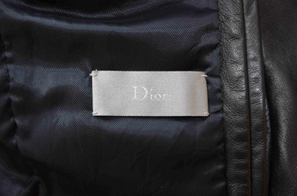 06AW Dior Homme ディオールオム A-2 A2 レザー フライト ジャケット 44 Y-321124_画像4