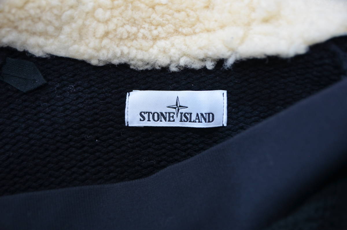 定価27.5万 STONE ISLAND ストーンアイランド PRESIDENT'S KNIT プリマロフト ライナー ムートン フード ニット ジャケット Y-321201_画像3