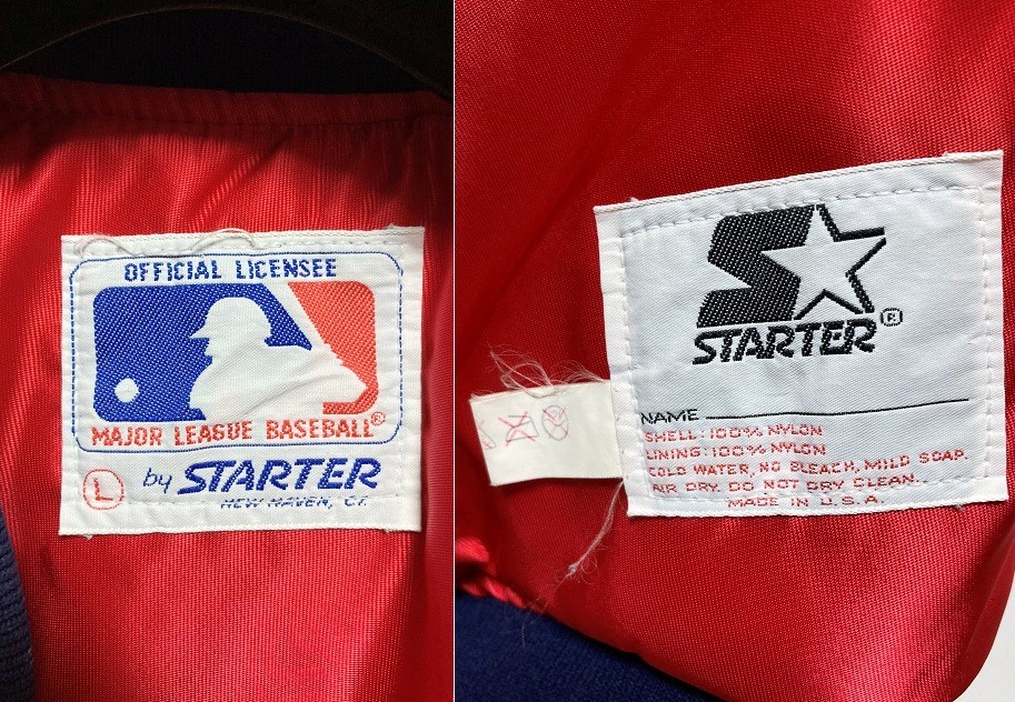90`s STARTER製 ニューヨークヤンキース スタジャン Size L 90`s STARTER製 ニューヨークヤンキース スタジャン Size L