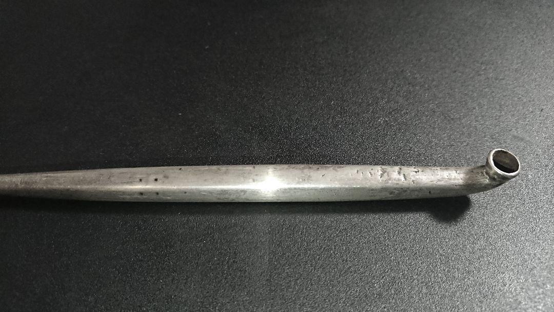 稀少 時代物 純銀製 延べ煙管 キセル シルバー silver 銀煙管 一点物