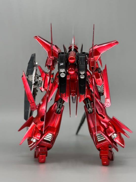 　1/100 RE/100 AMX-107R リバウ　改修 塗装済 ガンプラ　完成品　メタルビルド風　キャンディー塗装　_画像7