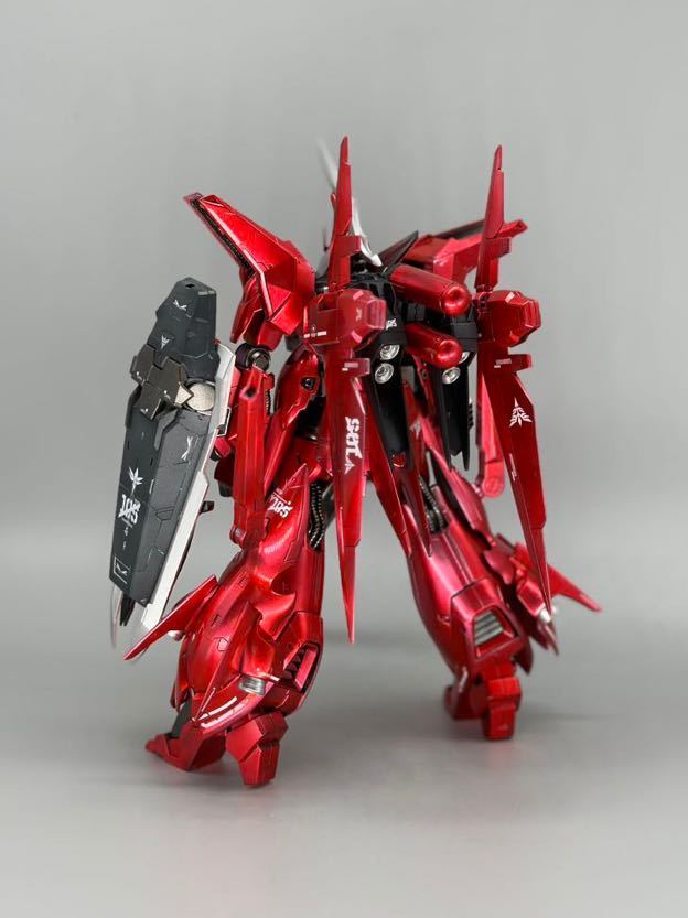 　1/100 RE/100 AMX-107R リバウ　改修 塗装済 ガンプラ　完成品　メタルビルド風　キャンディー塗装　_画像6