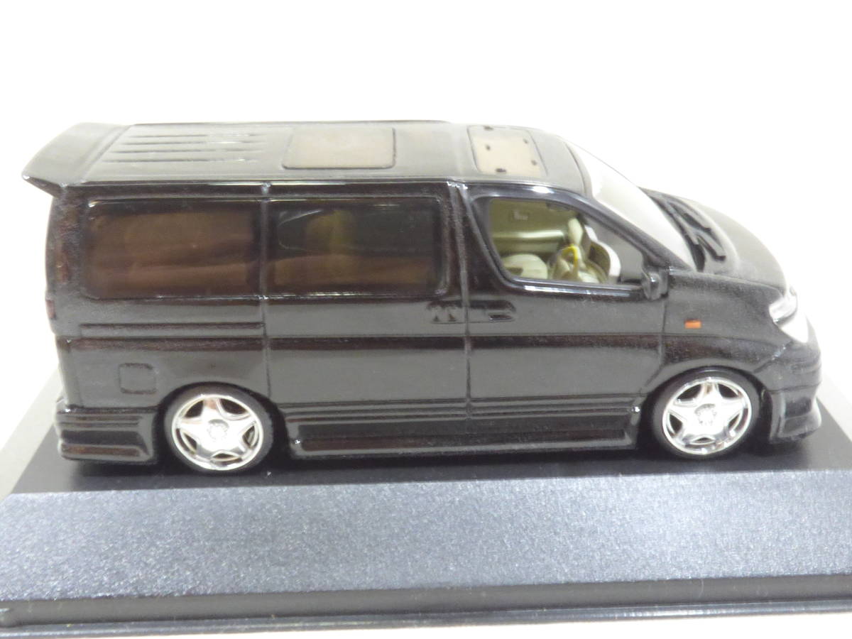 アオシマ スカイネット 1/43 VIPCAR No.8 ケンスタイル NEW エルグランド (ブラック) E-51_画像7