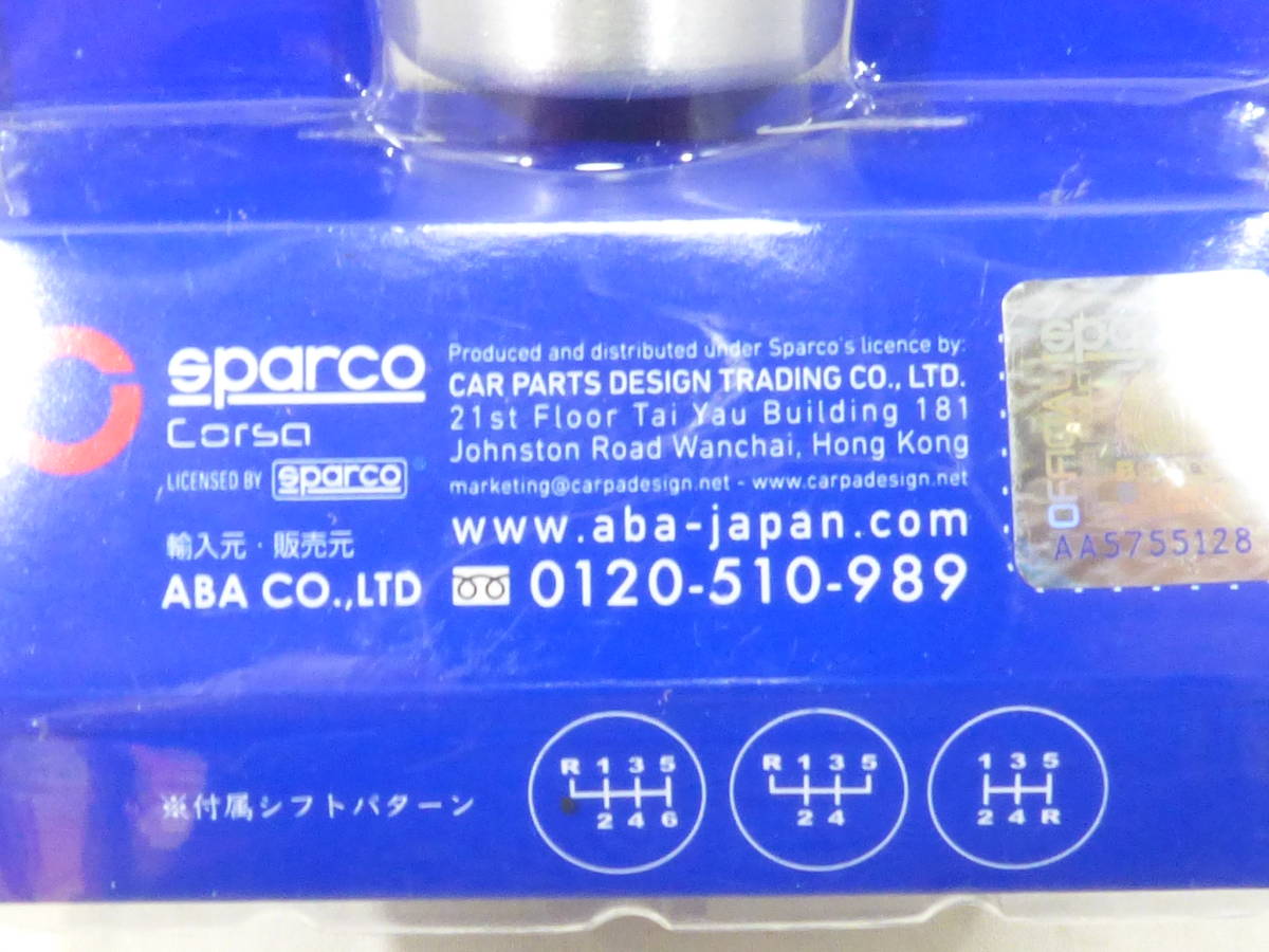 未使用 SPARCO-CORSA スパルココルサ シフトノブ BKレザー×メタル SPG101_J_画像5