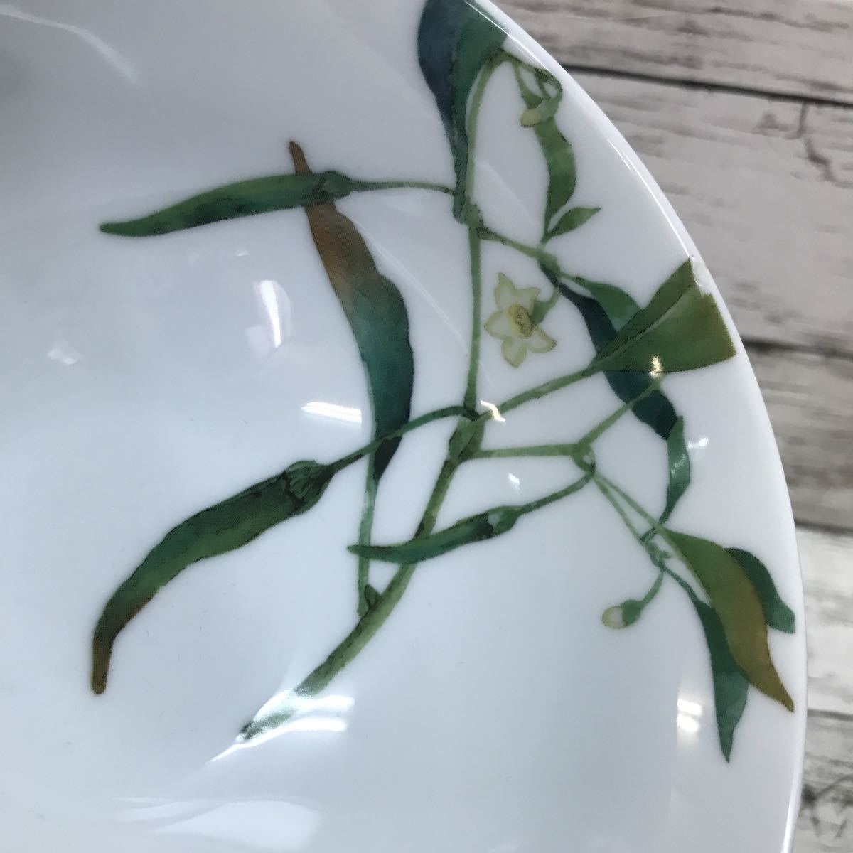 【中古品】ノリタケ 京香旬菜 ボウル 深鉢 ししとう 14cm noritake_画像6