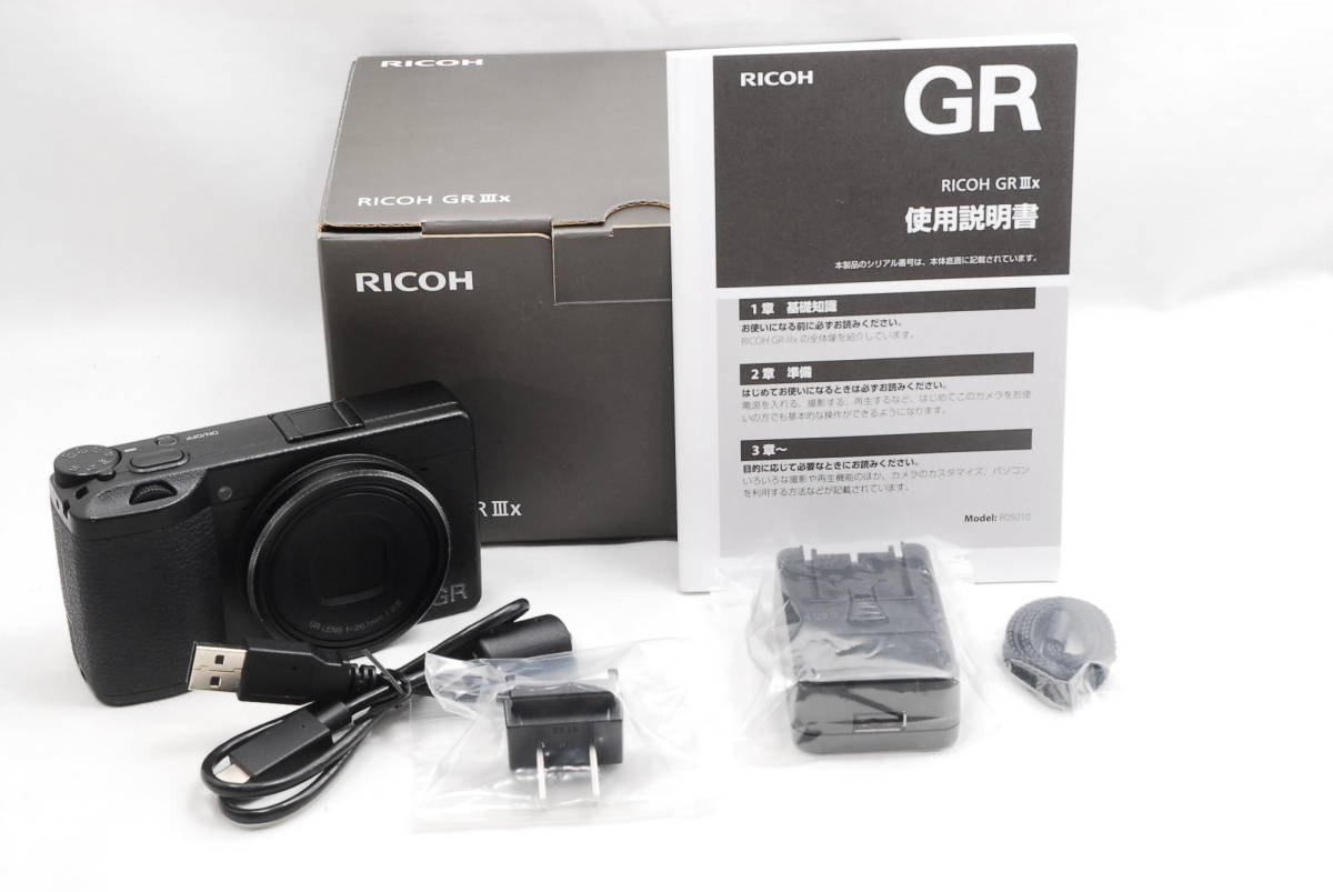 美品 即決 リコー Ricoh GR Ⅲx ブラック コンパクトデジタルカメラ （R5-491）