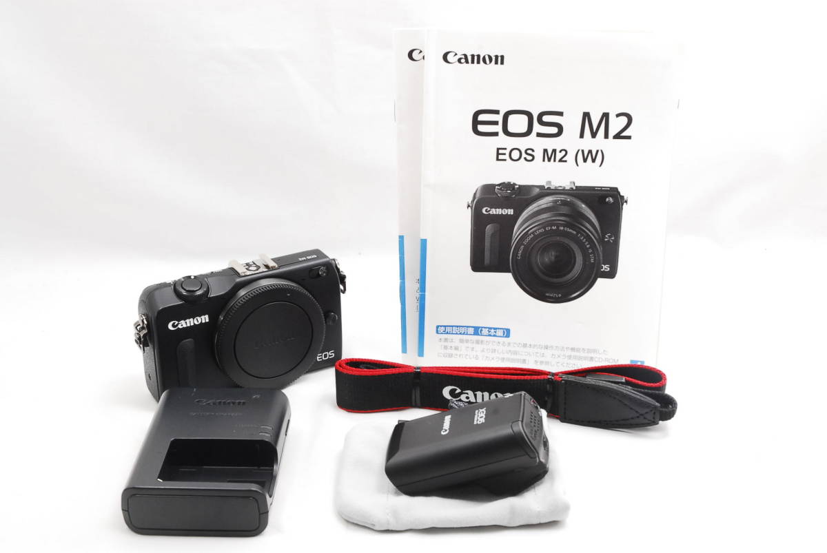 ☆美品☆ 即決 キャノン Canon EOS M2 ブラック ボディ ミラーレス