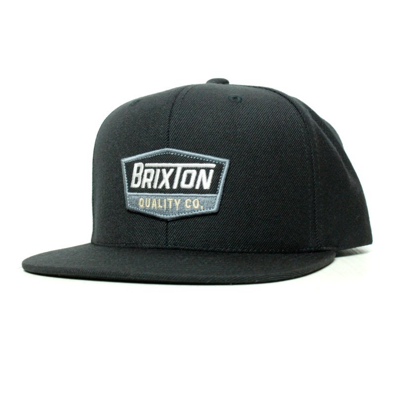 新品 BRIXTON ブリクストン キャップ トラッカーキャップ Trucker スナップバック 刺繍ワッペン アメリカン ワーク 黒 ブラック_画像1