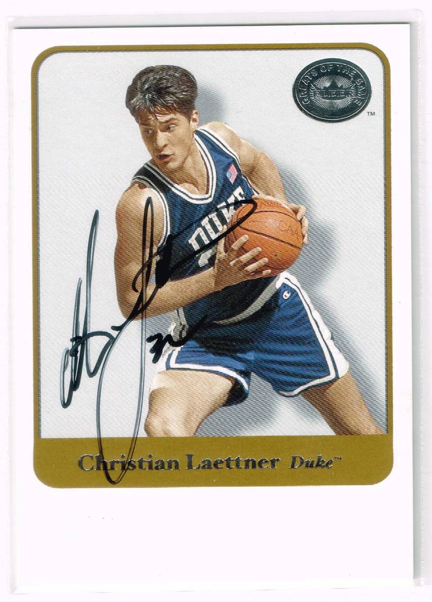 2001 Fleer Greats of the Game Autograph Christian Laettner フレア クリスチャン・レイトナー 直筆サイン NBA Auto GOTG