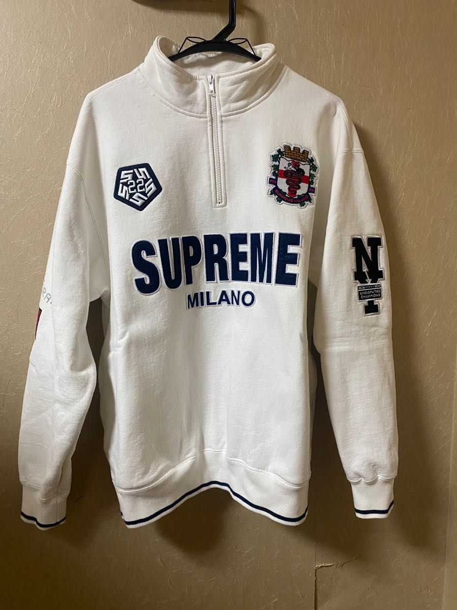 レア supreme 22AW Milano half zip スウェット パーカー ハーフジップ