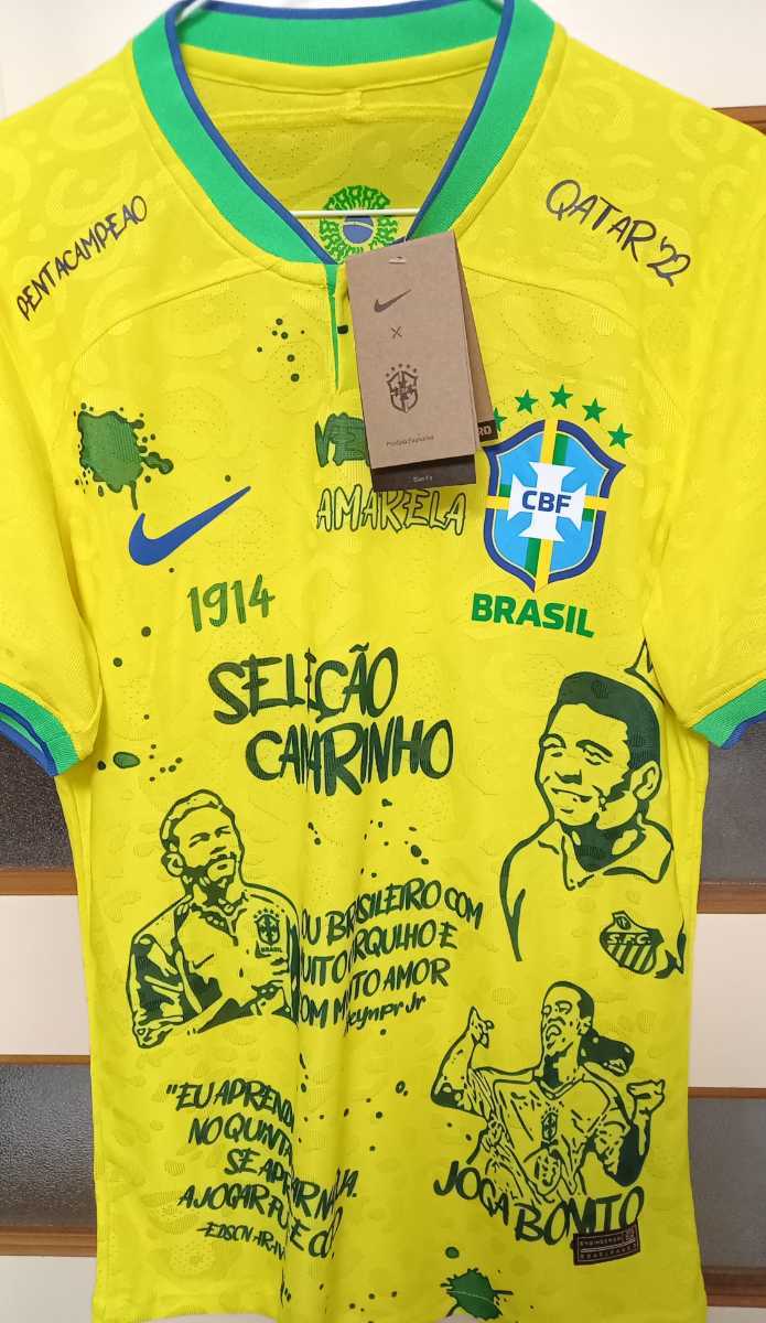 《新品》ブラジル カタールワールドカップ記念ユニフォーム ホーム (Ｍ) セレソン ネイマール ヴィニシウス ラフィーニャ ペレ