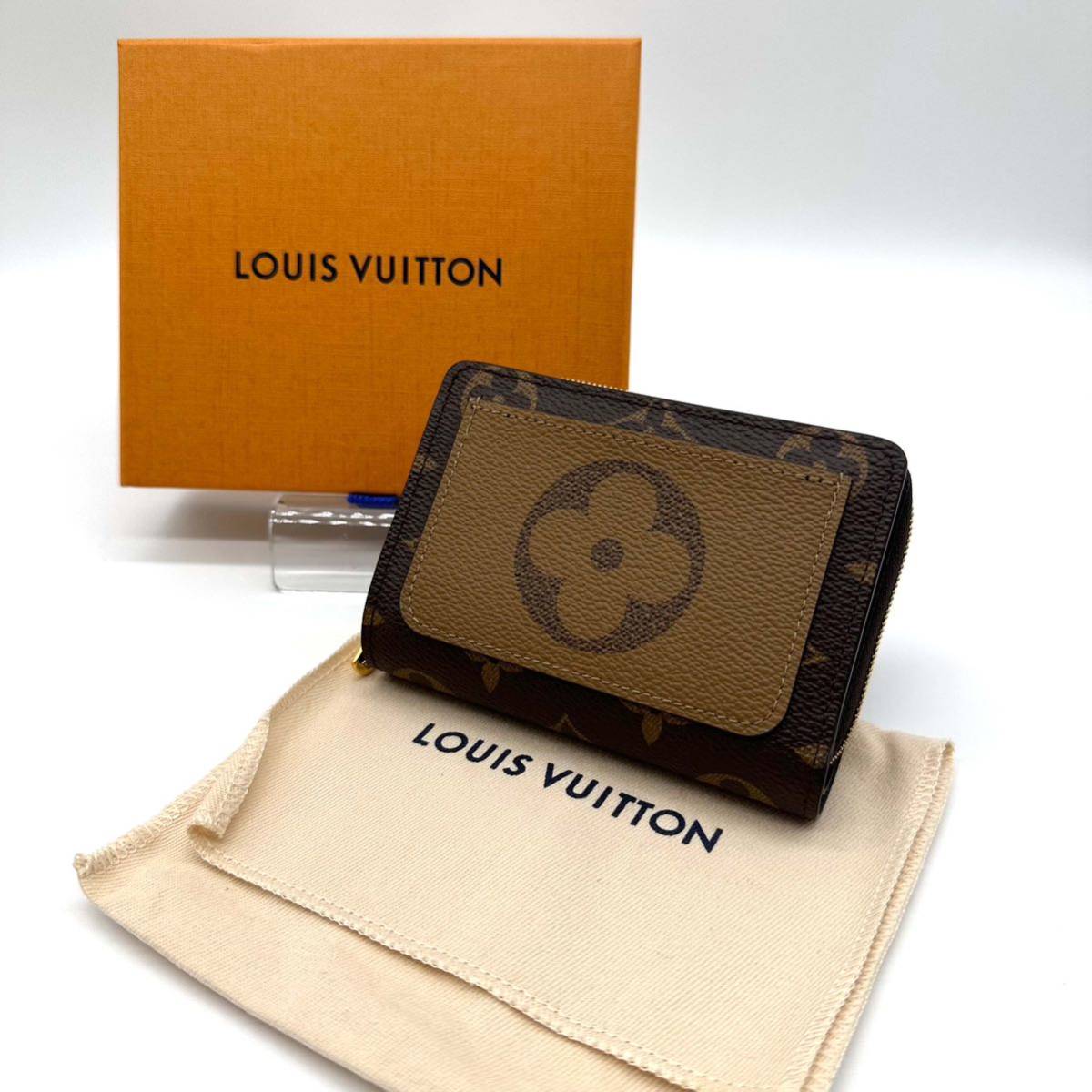 【美品】LOUIS VUITTON ルイヴィトン モノグラム ジャイアント ポルトフォイユ ルー コンパクトウォレット 二つ折り財布 M81461