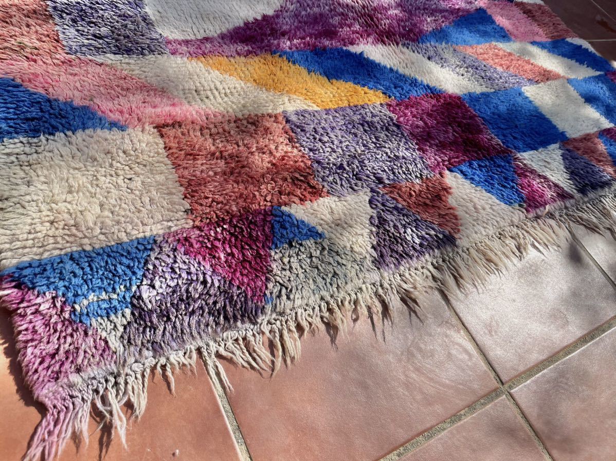 モロッコ ラグ ベニワレン カラフル カーペット 絨毯｜PayPayフリマ