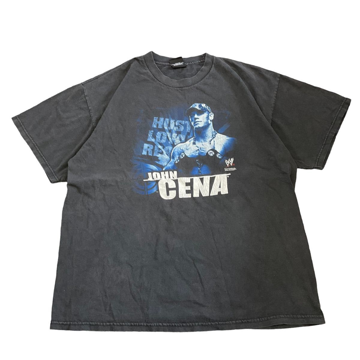 00s JOHN CENA ジョン・シナ Tシャツ WWE 2007年製 ブラック フォトプリント プロレス 格闘技 アメプロ WCW WWF_画像1