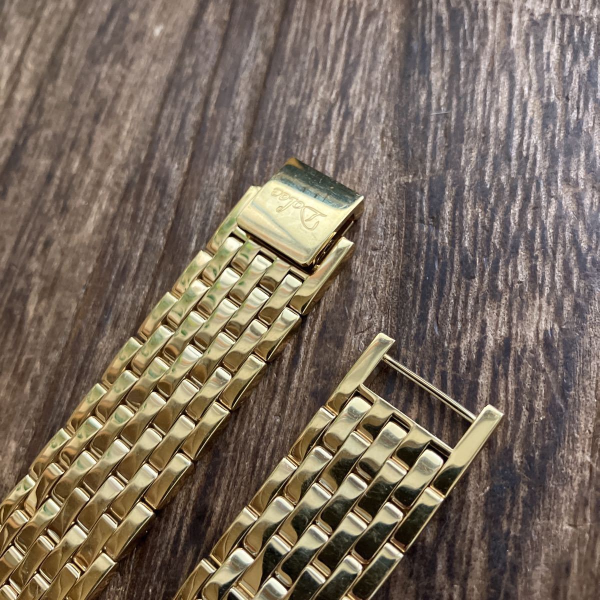17mm 金色 時計ベルト SEIKO セイコー ドルチェ メタルブレス 弓管