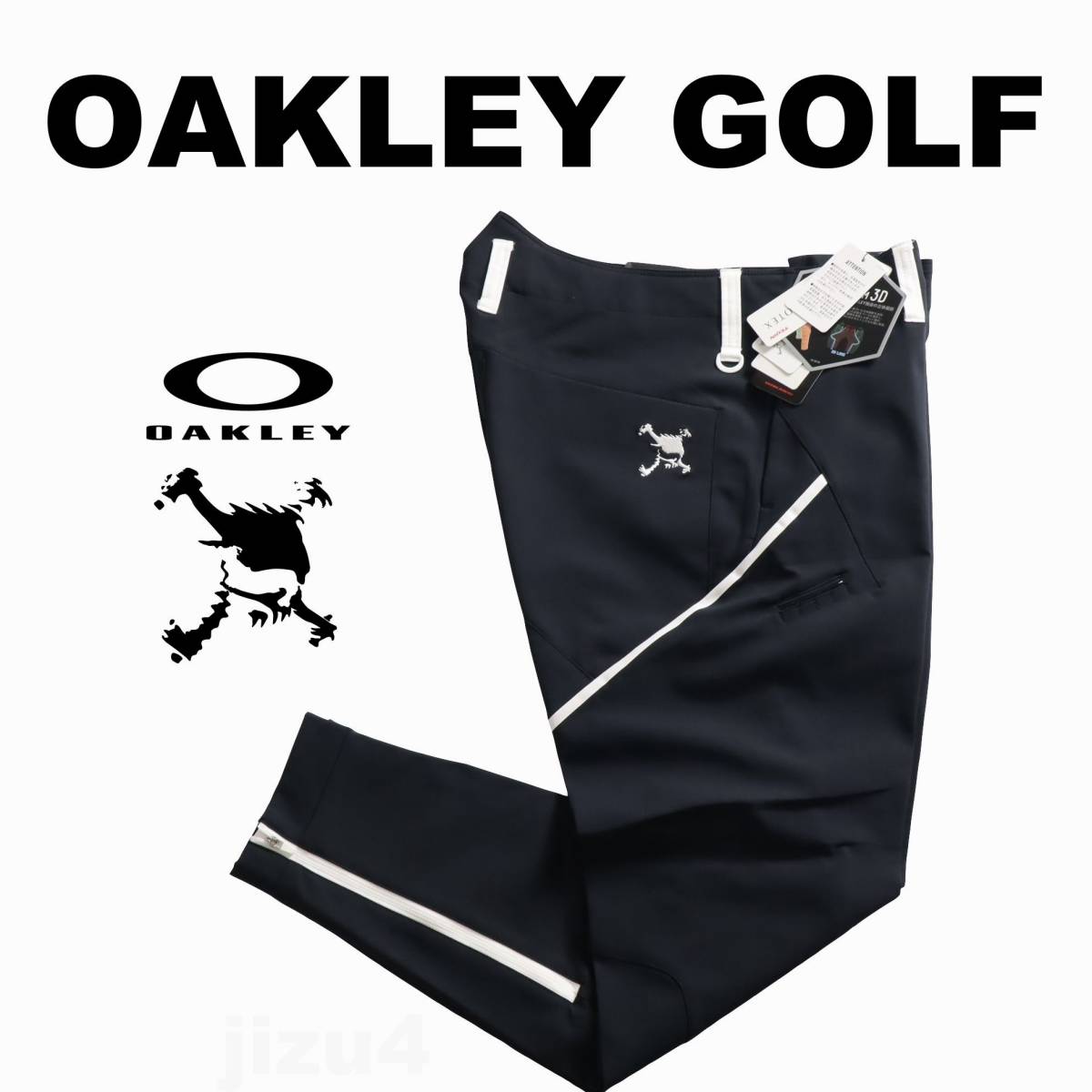 ■【87】定価17,600円 OAKLEY オークリー GOLF Skull Synchronism 3D Tapered パンツ黒■_画像1