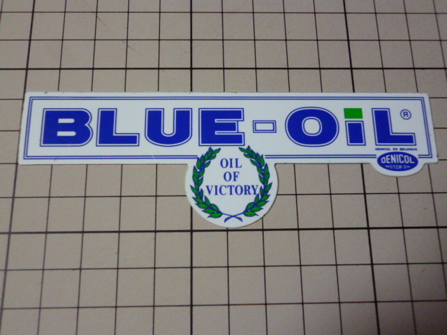 正規品 BLUE OIL OENICOL MOTOR OIL ステッカー (123×41mm) ブルーオイル _画像1