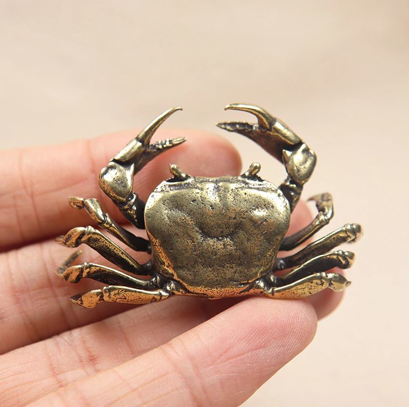 48g カニ かに 中 蟹 茶道具 置物 置き物 蓋置 文鎮 金運 精巧 48g カニ かに 中 蟹 茶道具 置物 置き物 蓋置 文鎮 金運 精巧