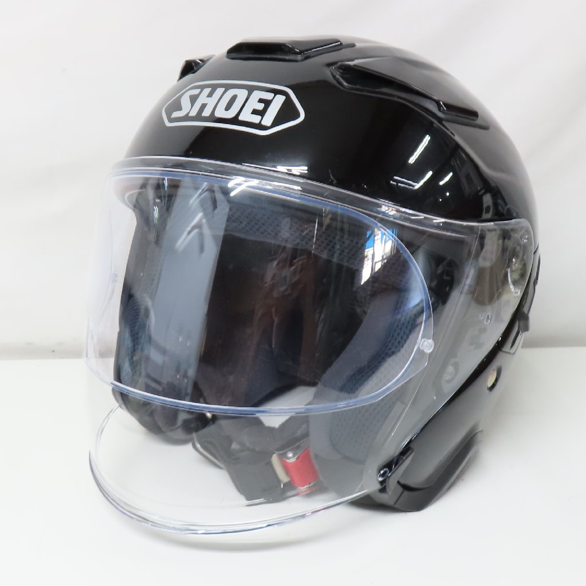 【中古美品】SHOEI ショウエイ J-Cruise2 Jクルーズ2 ジェットヘルメット Mサイズ ブラック バイク 二輪 オートバイ スクーター バイザー_画像1