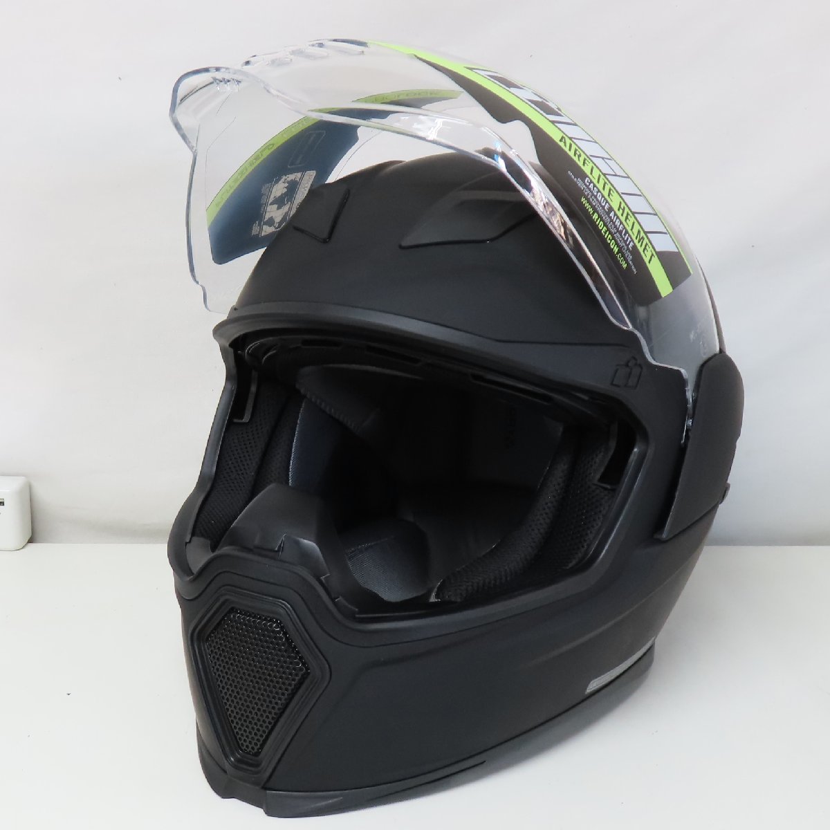 【未使用】【新品同様】【美品】ICON アイコン AIRFLITE PEACE KEEPER フルフェイスヘルメット Sサイズ ブラック バイク 二輪 人気_画像3