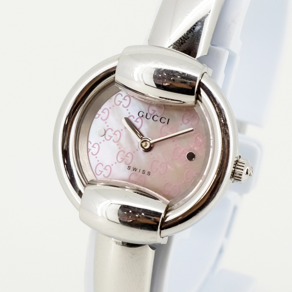 日本未入荷 GUCCI グッチ 1400L ピンクシェル レディース腕時計