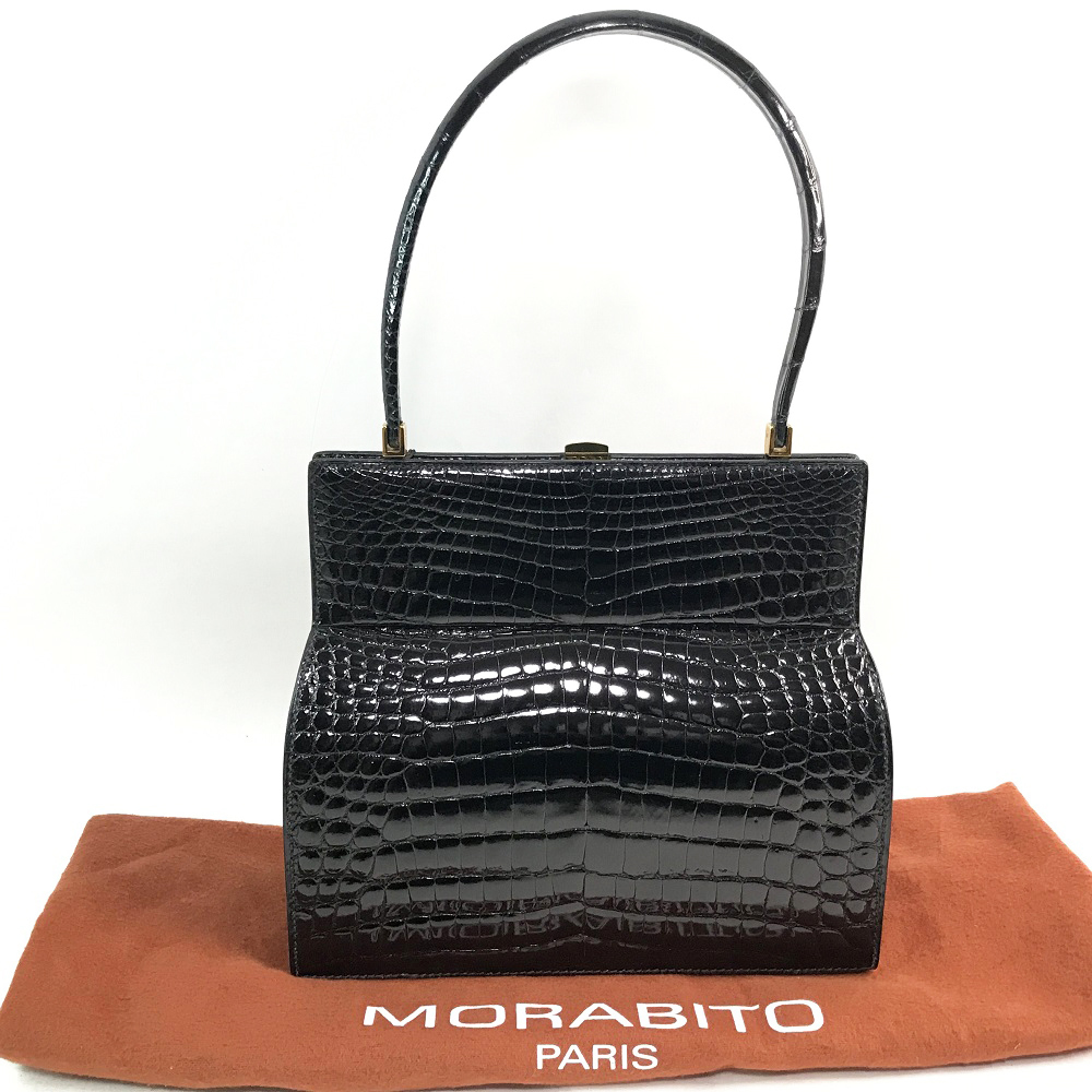 【美品】MORABITO モラビト リアル クロコダイル ハンドバッグ フランス製 定価100万の画像1