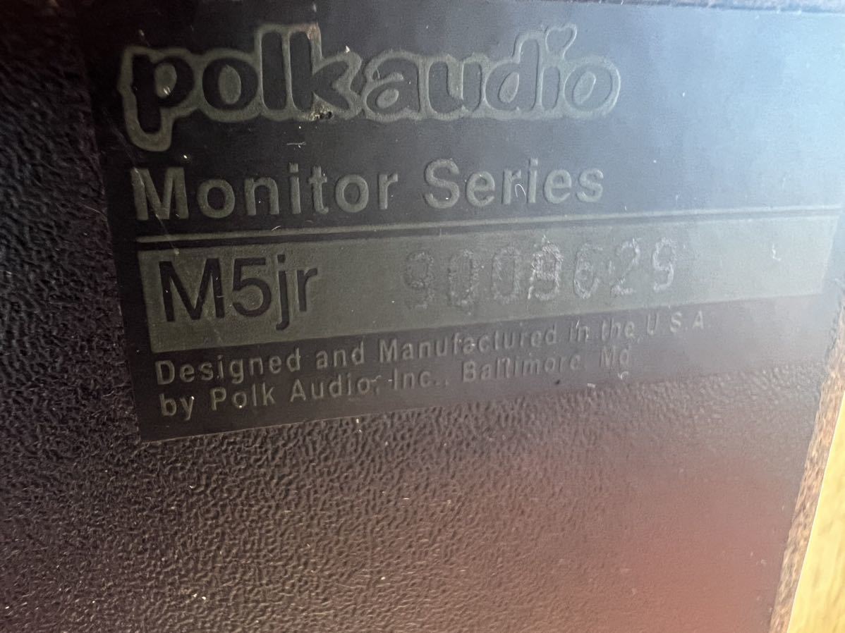Polk Audio pork audio M5jr speaker pair sound equipment audio equipment present condition selling out 
