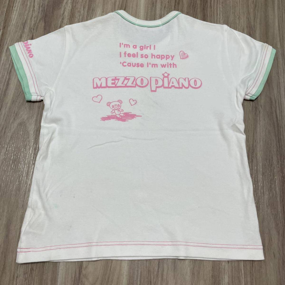 Mezzo piano メゾピアノ ベリエちゃん イラスト Tシャツ 140cm S Mezzo piano メゾピアノ ベリエちゃん イラスト Tシャツ 140cm S