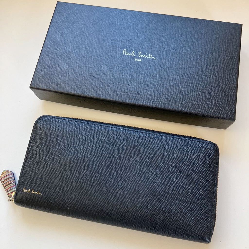 ポールスミス Paul Smith 長財布 ラウンドファスナーブラック PSC785