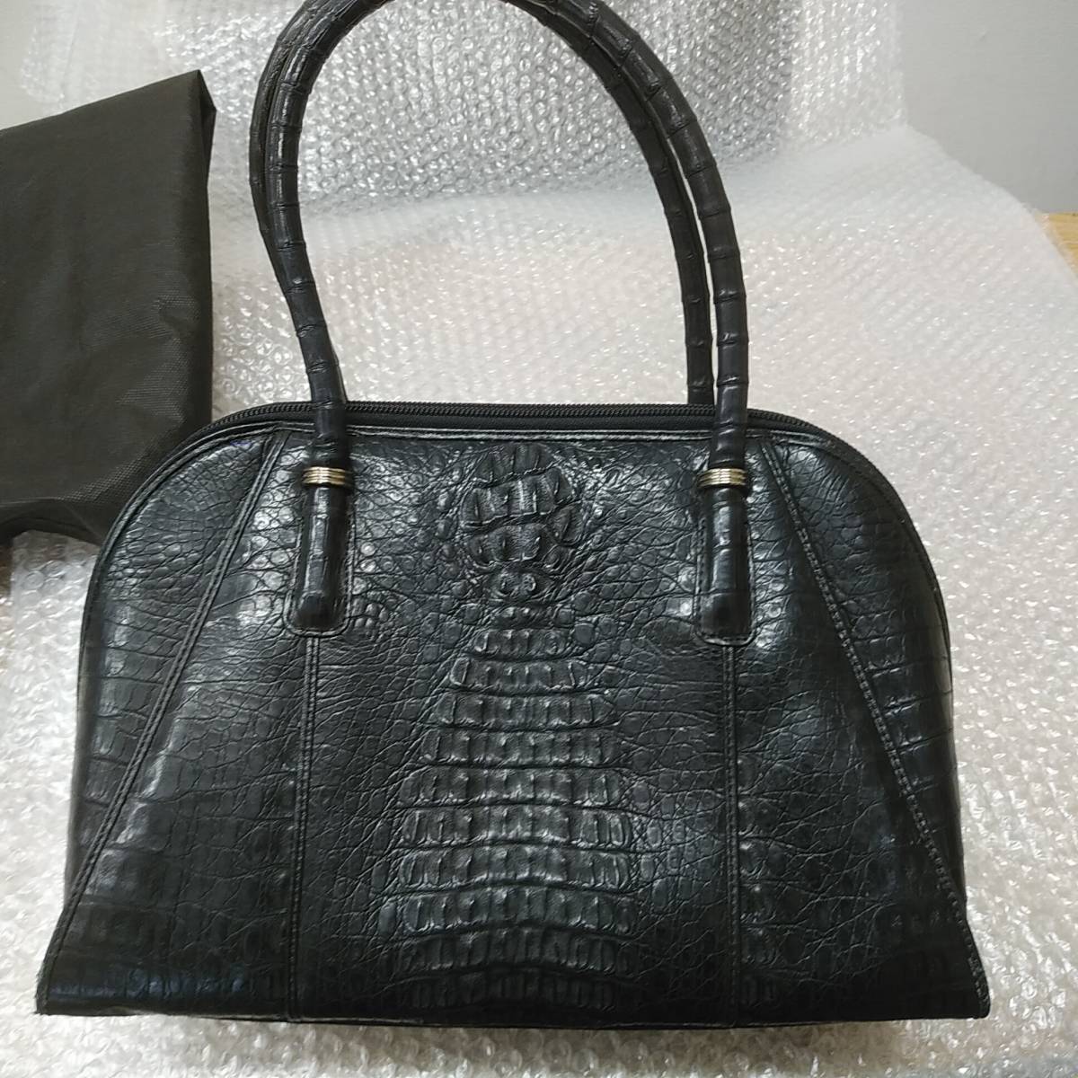 JRA ハンドバッグ クロコダイル 黒 【中古】 購入時価格は30数万円でした_画像4