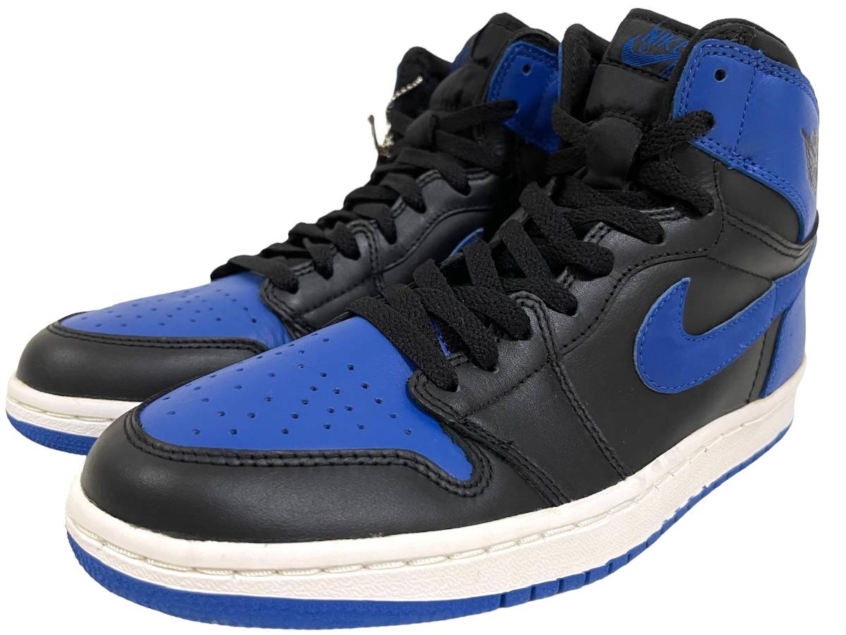 希少 新品 ナイキ NIKE 136066 041 AIR JORDAN 1 RETRO エア ジョーダン 1 レトロ 9(27cm) ブラック/ロイヤルブルー_画像3