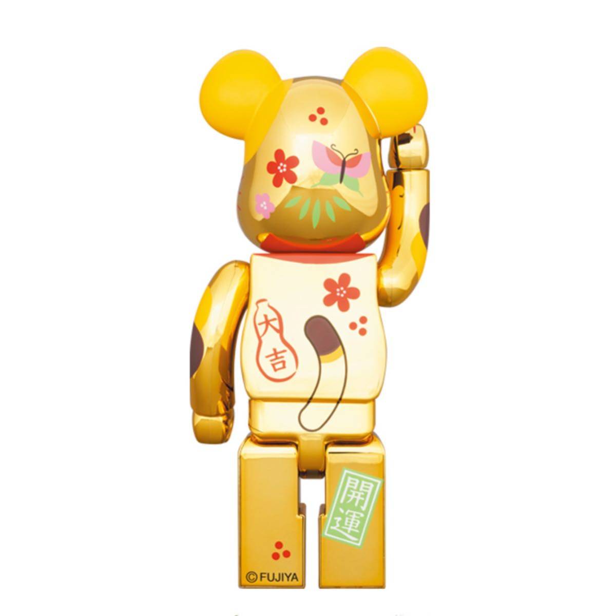 即発送可！新品未開封！BE@RBRICK 招き猫 ペコちゃん 福 金メッキ 1000%_画像2