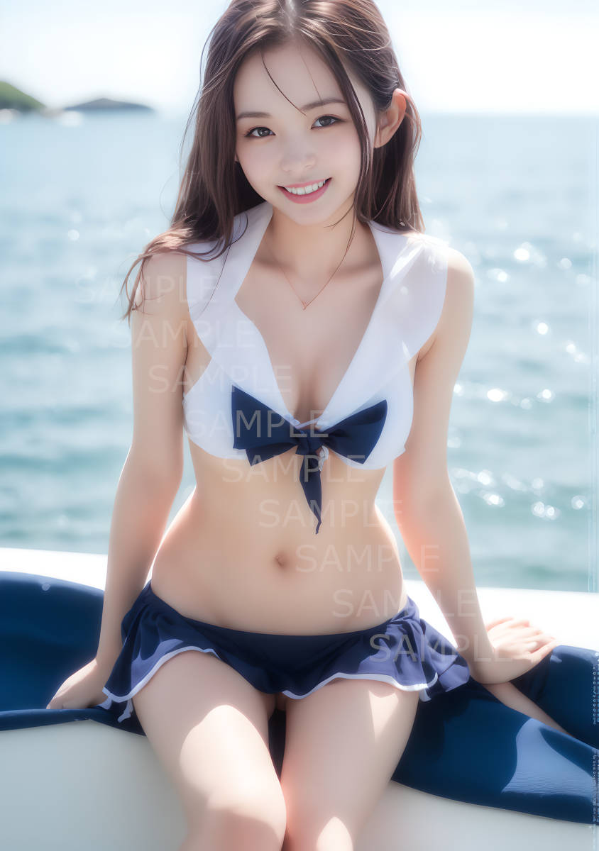 【A4】W03551 光沢印刷ポスター ラミネート加工 アート モデル コスプレ 芸術 美人 美乳_画像1