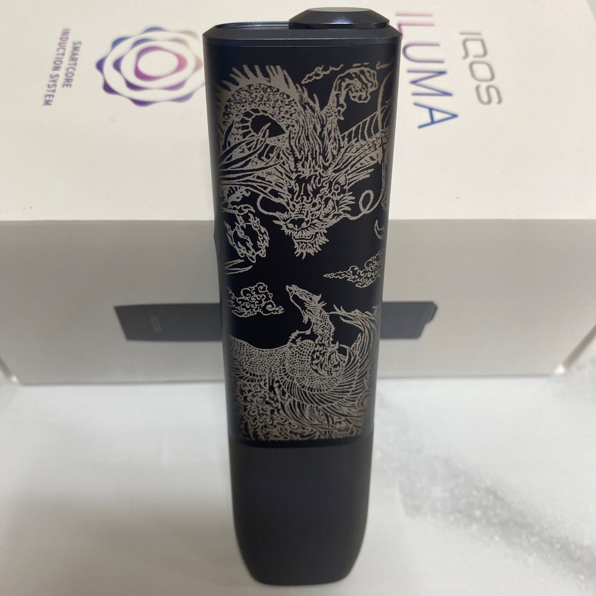 iQOS ILUMA ONE イルマワン レーザー加工 龍 鳳凰 両面加工