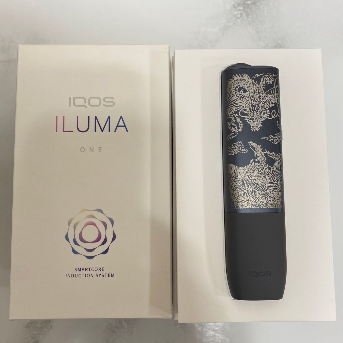 iQOS ILUMA ONE イルマワン レーザー加工 龍 鳳凰 両面加工