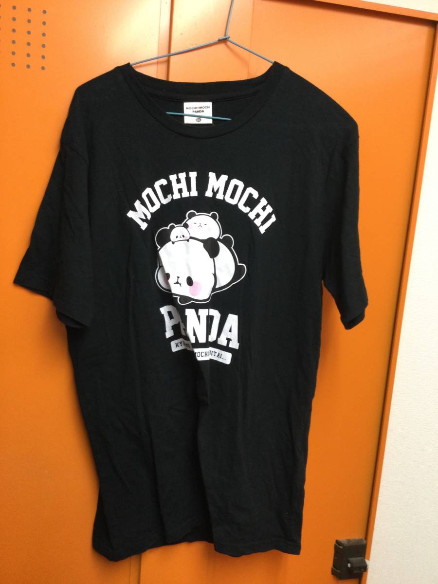 もちもちぱんだ 半袖Tシャツ ブラック メンズサイズ L 男女兼用 MOCHIMOCHI PANDA_画像1