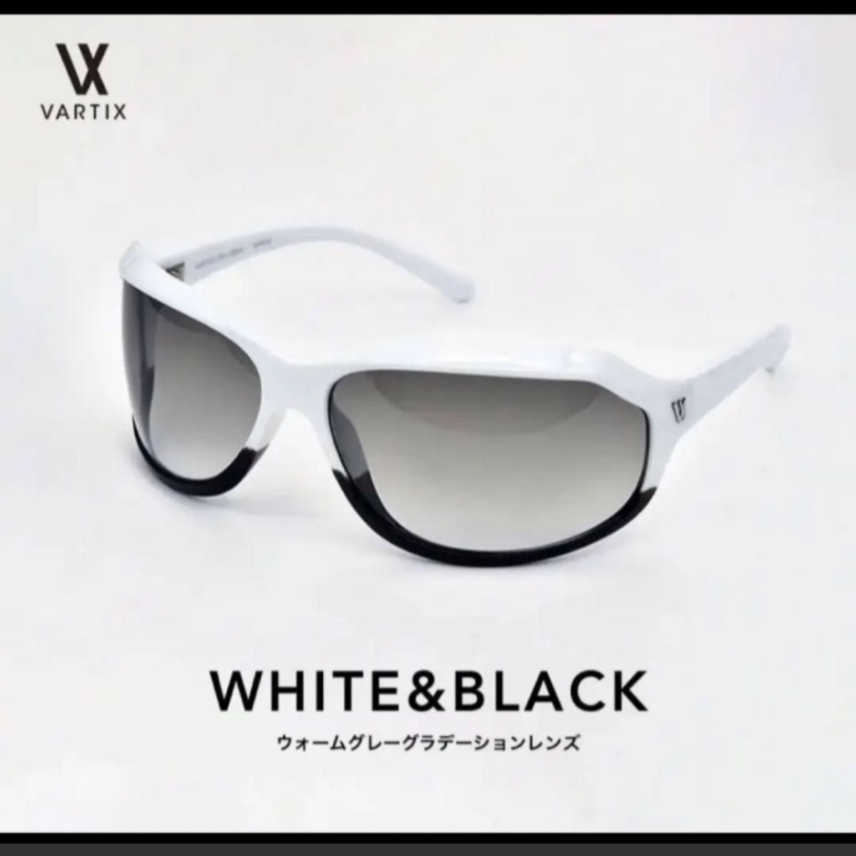 新品　vartix ホワイト&ブラック　VX-i-23bs サングラス Gackt メガネフレーム　ガクト