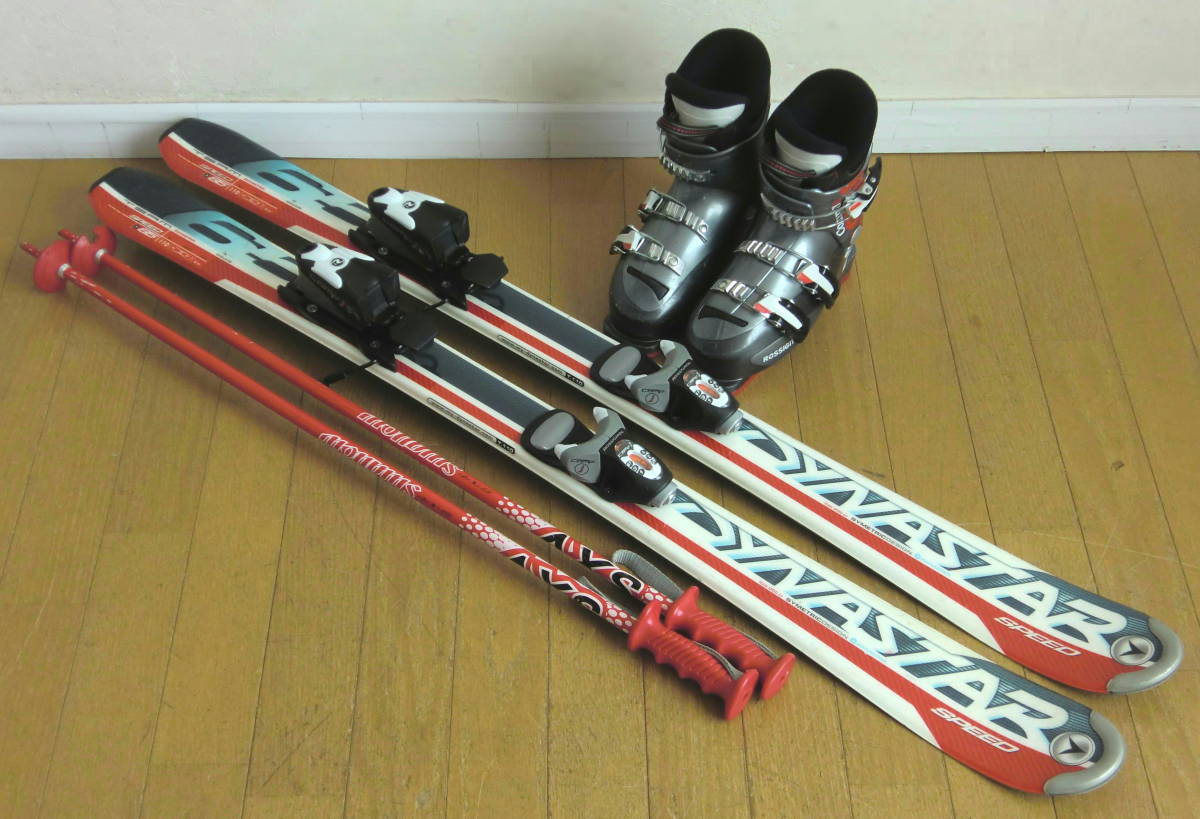 好評 セット スキー 128cm 24-24.5cm ブーツHART 65-105cm ストック
