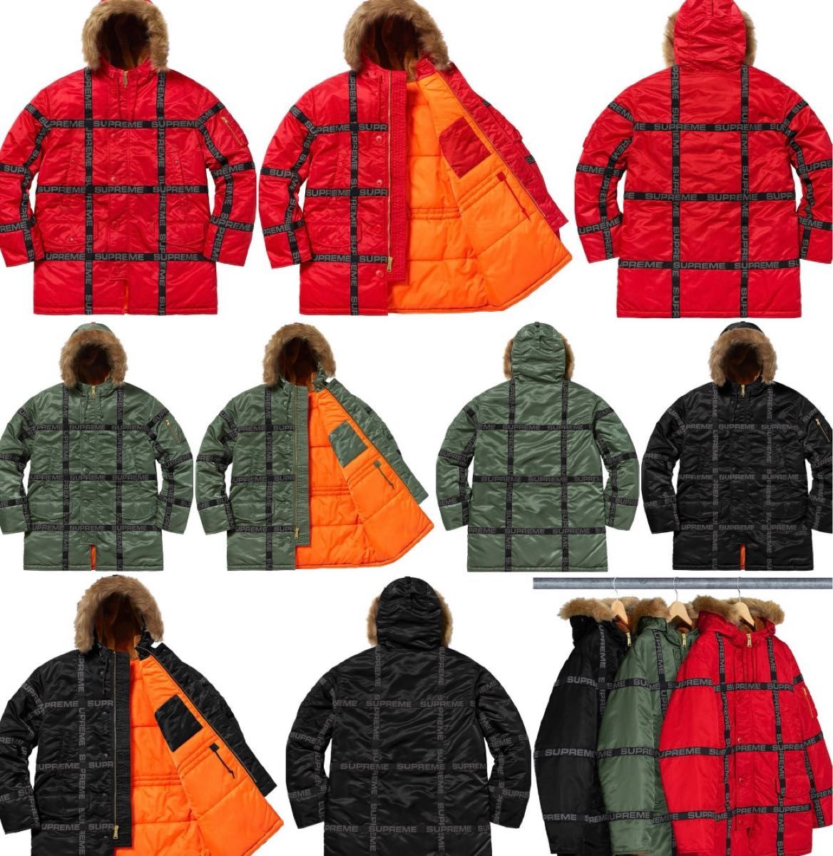 Supreme シュプリーム Logo Tape N-3B Parka｜PayPayフリマ