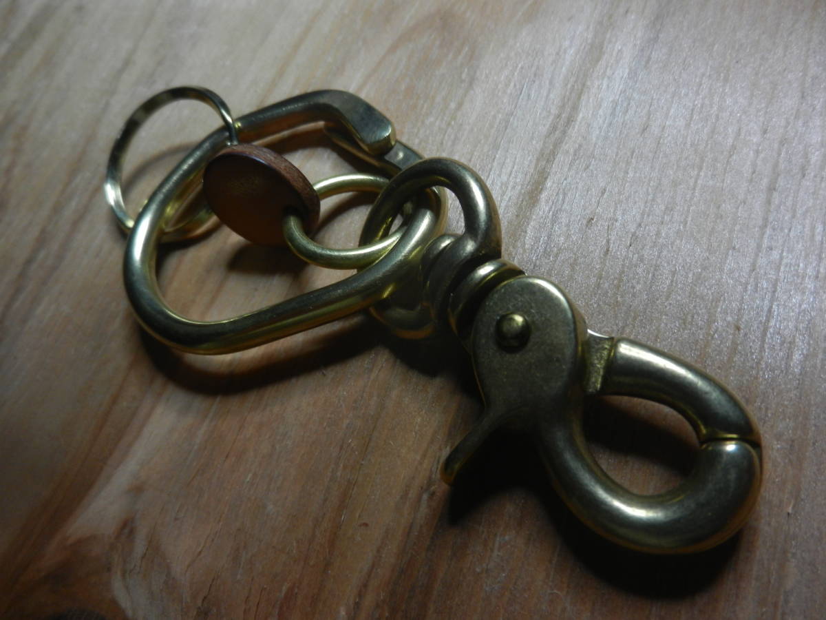 original leather items[ key holder | brass | brass ]